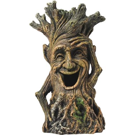 1 pièce Décoration pour aquarium, tronc d'arbre creux avec cachettes pour poisson betta, grotte décorative thématique (1/5)