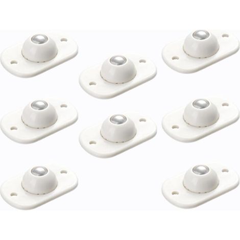 Lot de 8 Roulettes Auto-Adhésives, Mini Roulettes à Billes Autocollantes en Plastique pour Meubles, Roulettes Pivotantes 360 ° à Billes Pour Petits Meubles, Boîte de Rangement