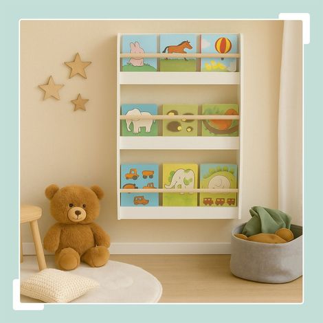 Libreria per bambini 3 ripiani bianca