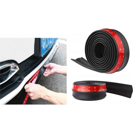 TRADE SHOP - Protezione Guarnizione Adesiva 2mt 22mm Auto Spoiler Paraurti Portiera Gomma Paracolpi -