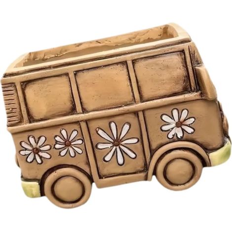 Pot de fleurs en résine, plante, récipient, modèle de bus, collection (1/5)