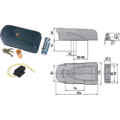 SERRATURA ELETTRIKA PER PORTE IN FERRO CON BOOSTER SENZA PULSANTE CISA