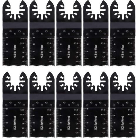 Lame Outil Multifonction Universelle Lames de Scie Oscillantes Accessoires pour Plastique Bois Métal Mou Compatible Bosch Fein Multimaster Milwaukee 10 Pièces (1/5)