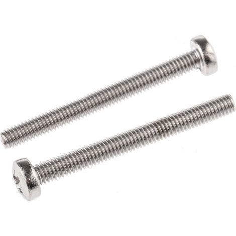 Vis à métaux RS PRO M4 à tête Cylindrique Pozidriv en Acier Inoxydable, 40mm ( Prix pour Sachet de 100 )