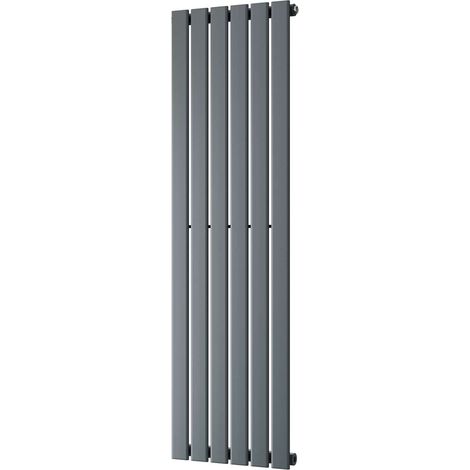 Typhoon - Anthracite Designer Radiator H1400mm x W408mm Single Panel - Feet Included (1/4)