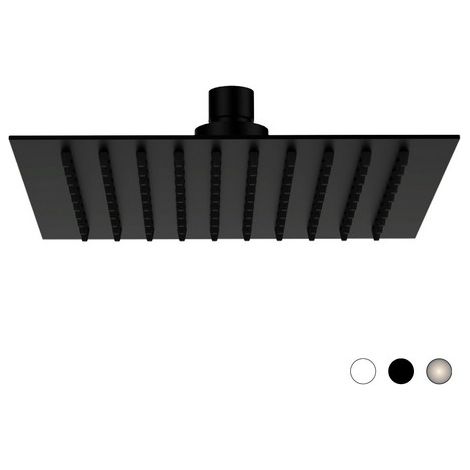 SOFFIONE SLIM QUADRO Bianco Opaco cm 25 x 25