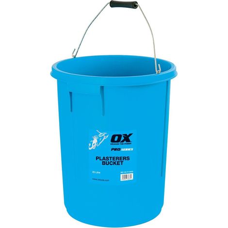 OX Pro Plasterers Bucket 25L 5 Gallon Plaster Mortar Deep Mixing Bucket P110825