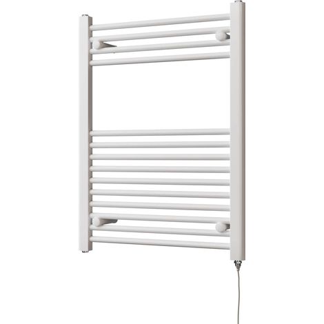 Zennor - White Electric Towel Rail H800mm x W600mm Straight 400w Standard (1/3)