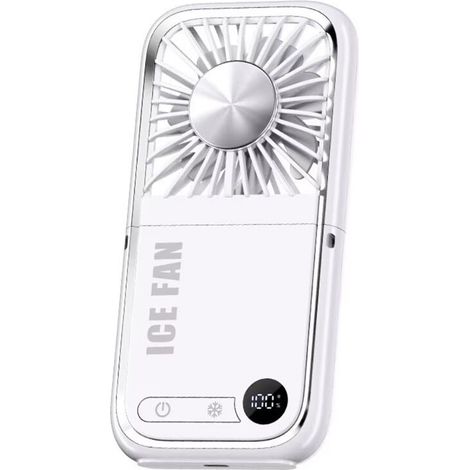 Ventilatore pieghevole compatto - Ventilatore portatile con batteria esterna integrata per casa, ufficio e dormitorio (1/2)