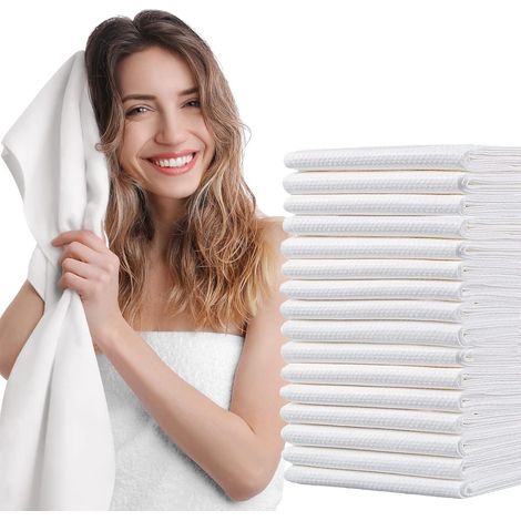 Serviette de Bain Jetable 25pcs, 70 x 140cm Serviette Épaissie Jetable en Tissu Non Tissé pour Voyage, Hôtel, Camping, Salon de Beauté, Spa (70 x 140cm) (1/5)