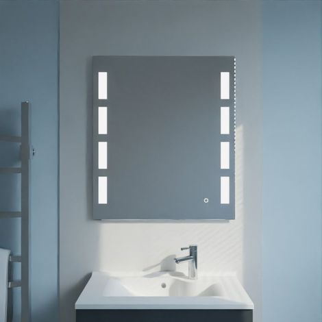 Miroir lumineux de salle de bain 70x80 cm – Éclairage LED 1000 lumens – Anti-buée avec interrupteur sensitif – Norme IP44 – Prestige (1/6)