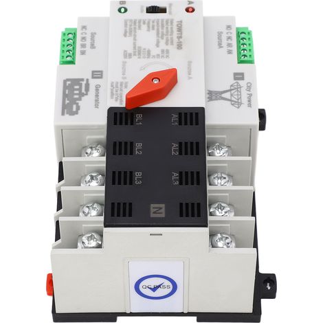 Tongou Inverseur de source automatique 4P boîtier PC commutateur sélecteur électrique pour métallurgie 400V AC 40A (1/5)