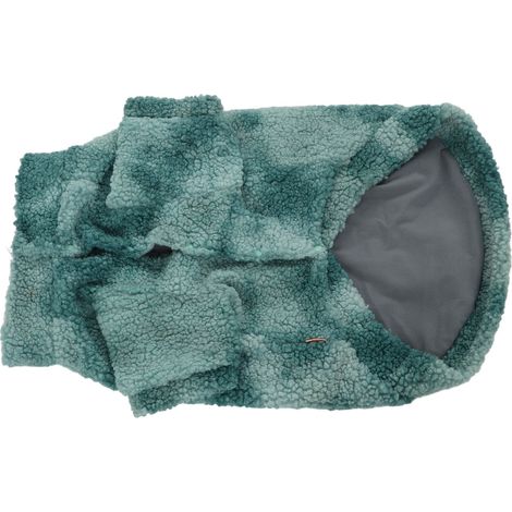 Manteau d'hiver pour chien en polaire douce, fermeture à boutons-pression, manches longues, idéal pour les grands chiens comme le Labrador et le Samoyède, vert, taille 6XL : tour de poitrine 91 cm (re (1/5)