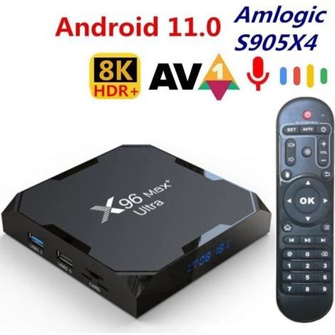 TV Box Android 11 X96 Max Plus Ultra - 8K - 4GB RAM - 64GB Stockage (1/4)
