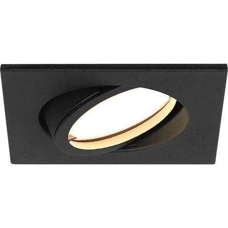 Spot LED encastrable 425 lumens 230 V 5 W Intensité variable Boîtier carré Orientable Noir blanc chaud (1/5)