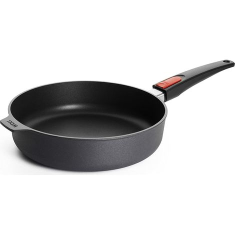 Woll Diamond Lite - Padella induttiva, diametro 26 cm, altezza 7 cm, con manico rimovibile, adatta per tutti i piani cottura, in alluminio pressofuso, rivestimento antiaderente, resistente al forno, (1/4)
