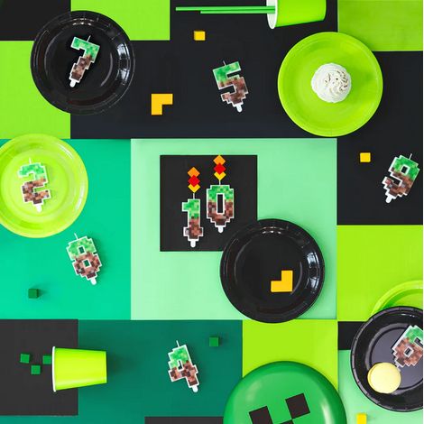 Bougie pour gâteau numéro 3 TROIS pixels PIXELS (1/2)