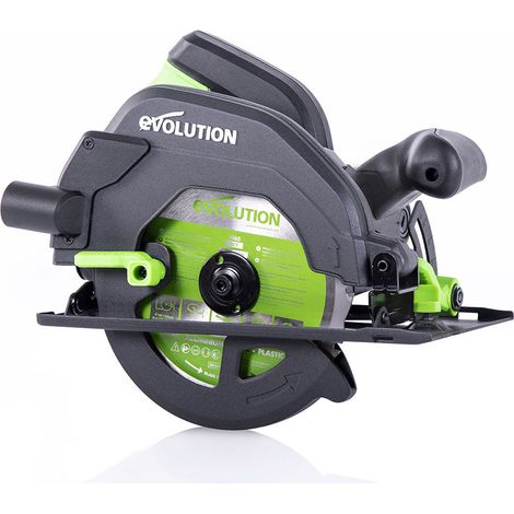 Evolution – Scie circulaire 165mm – Moteur 1200W – Lame TCT multi-matériaux pour bois, métal et composites – Profondeur de coupe 53mm - F165CCSL (1/10)