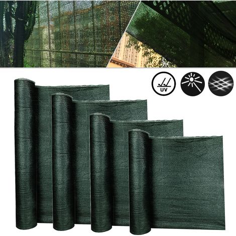 AUFUN Tissu d'ombrage Pare-vue pour jardin, terrain de sport, clôture & balustrade de balcon Résistant aux UV, résistant au vent (Vert foncé, 1.8X10M) (1/5)