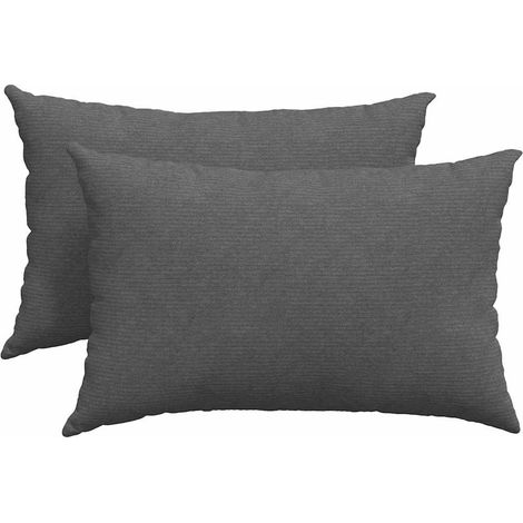 Maison Exclusive - Cuscini da Divano 2 pcs Grigio scuro 60 x 40 cm