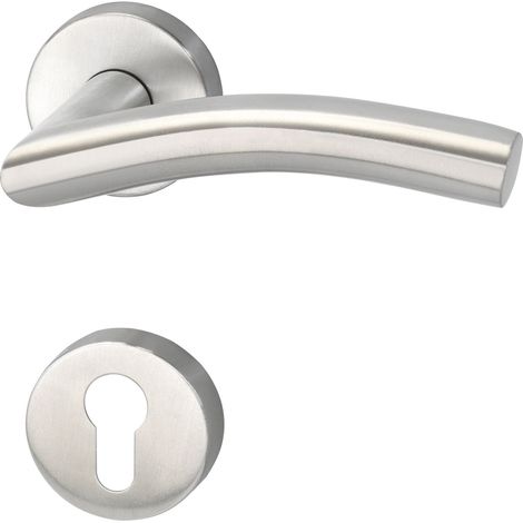 MARCHESI Drückergarnitur NEW YORK - auf Rosette PZ, 38 - 45, Edelstahl (1/3)