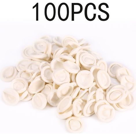 100 Paires de doigtiers en caoutchouc antistatiques jetables pour tatouage et ongles (1/5)