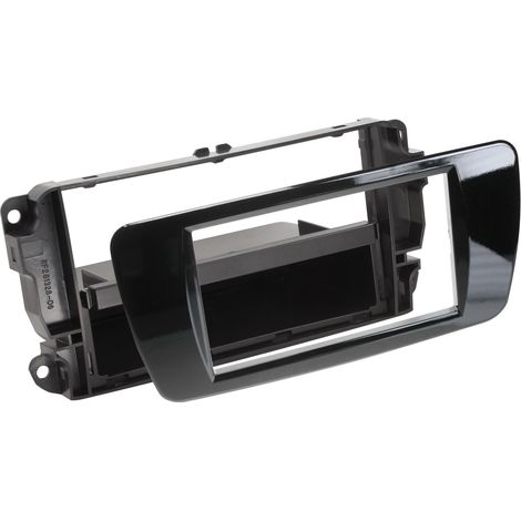 Support autoradio compatible avec Seat Ibiza 6J Noir brillant 1sin avec vide-poche