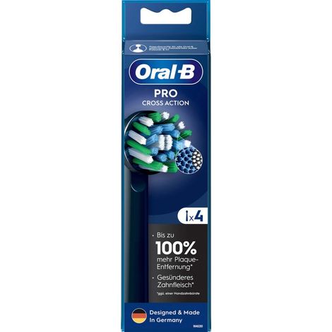 Oral-B Pro CrossAction 4er, schwarz Aufsteckbürsten (1/3)