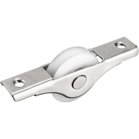 Roulette porte coulissante verre Poulie de fenêtre galvanoplastie roue en nylon diamètre de 24.5mm 2pcs (1/2)