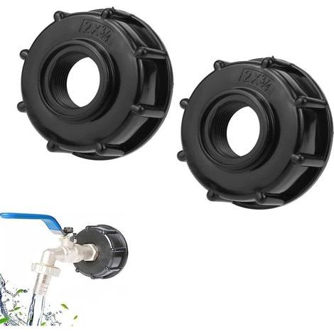 2-Piece IBC Adapter Cap S60x6 - 3/4 Inch IBC Tank Connector - Tank Adapter for 1000 Liter IBC Tank Valve (1/5)