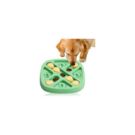 Jouet interactif pour chien stimulant l’intelligence et l’odorat – Jeu éducatif pour ralentir la prise de nourriture, adapté aux chiens petits, moyens et grands (vert) (1/5)