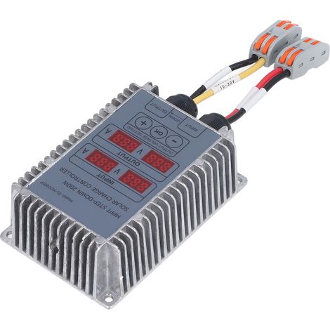 Contrôleur de charge solaire MPPT abaisseur 10-30V réglable avec écran pour batterie LiFePO4 photovoltaïque 200W, chargeur solaire (modèle EL-MD, notice en anglais papier disponible sur demande). (1/5)