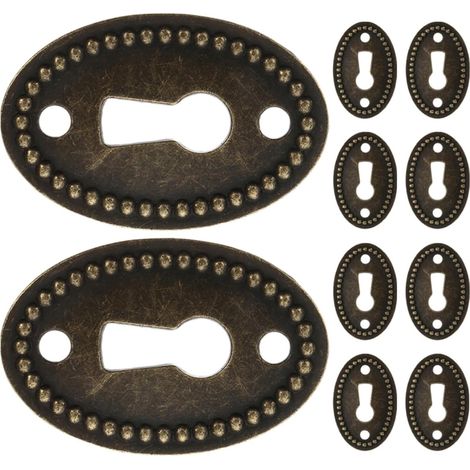 Luxshiny Lot de 10 rosaces ovales vintage pour serrures porte, en (1/5)