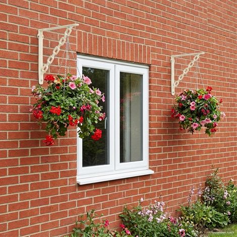 vidaXL Soportes para estanterías de pared 12 uds. Blanco antiguo (1/5)