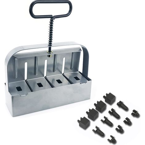 Nouvelle Presse à Mottes pour Semis – Outil de Jardinage pour Blocs de Terre et Plantation (Presse à mottes Soil blocker, poignée pleine noire) (1/5)