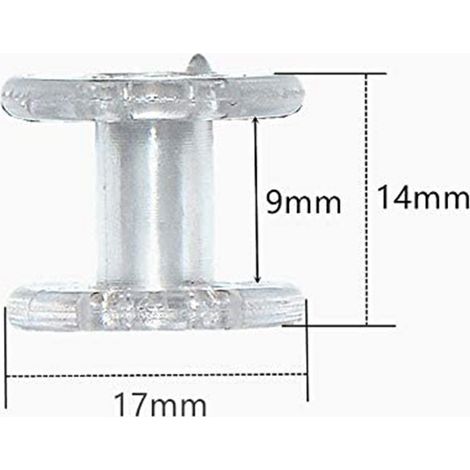Supply of curtain accessories, pleated curtain bobbins, tensioners, transparent fixing bobbins (20 pieces) (1/5)