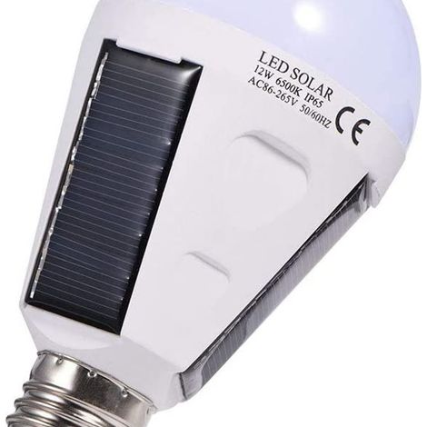 Filiyano – Lampe solaire LED, lampe solaire étanche E27 IP 65 pour intérieur/extérieur (1/5)