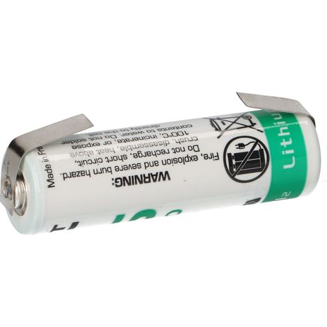 Lithium 3,6V Batterie LS14500 AA-Zelle Lötfahne U-Form (1/5)