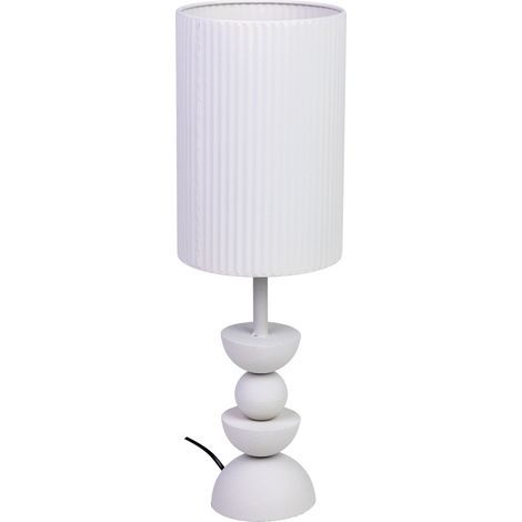 Lámpara de mesa de metal blanco 18x18x56h cm (1/5)