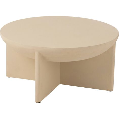 Table basse ronde en bois beige élégante pour salon moderne - Beige bois naturel (1/5)