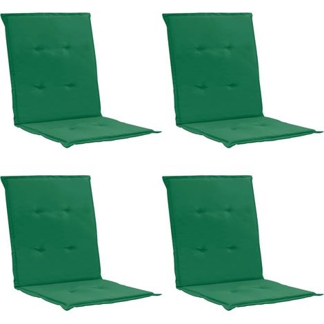 set 4 cuscini per sedia da giardino 100% poliestere impermeabile verde 100 x 50 x 3 cm DEC021685
