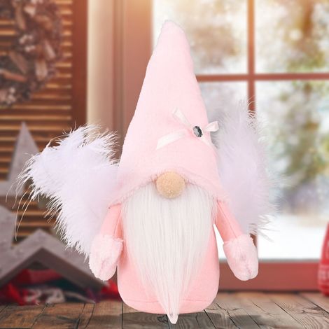 Doll Ange - Décoration en Plumes - Sans Visage - Pour Intérieur et Vitrine - 24 x 6 x 7 cm - 1 Pièce (1/2)