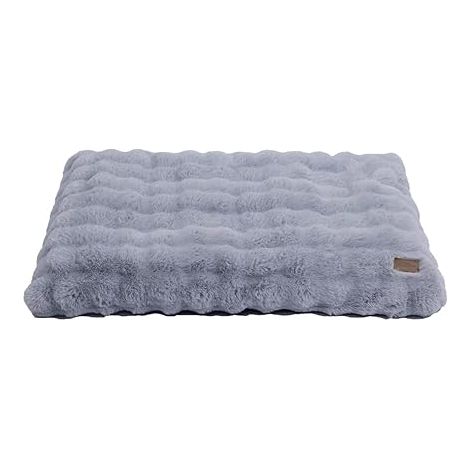 Panier Chien 105x70x12cm Coussin Chien XL Déhoussable et Lavable en Machine Tapis Matelas Lit Tissu Peluche Gris (1/5)