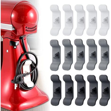 Rangement de câbles en 15 pièces – Indispensable pour la maison et la cuisine – Convient pour mixeur, cafetière, friteuse sans huile, grille-pain et camping-car – Gaine pour câbles – Gestion des câble (1/4)