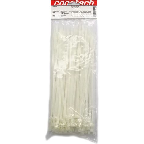 Klemmbinder 4,2x250 weiß 100 Stück NS