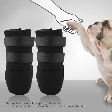 Lot de 2 bottes pour chiens de tailles différentes, avec deux brides réglables et semelle antidérapante (taille XL). (1/5)