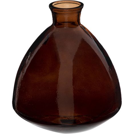 Vase en Verre recyclé Brun D 16 x H 19 cm - Atmosphera (1/3)