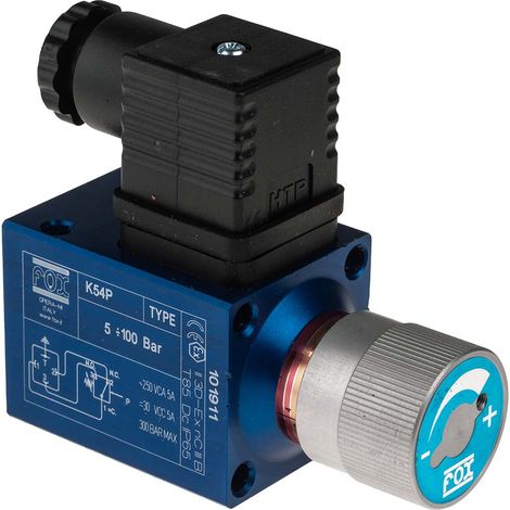 Interrupteur de pression RS PRO K5, 100 bar max, G 1/4, sortie Ajustable ( Prix pour 1 ) (1/3)