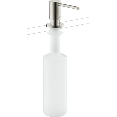 Distributeur de liquide vaisselle aspect acier inox