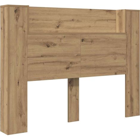 Kopfteil Schrank mit Regal Artisan-Eiche Holzwerkstoff vidaXL
